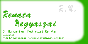 renata megyaszai business card